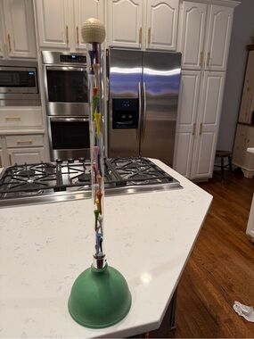 Golf Bathroom Decor Plunger Featuring Golf Tees in the Plunger Handle